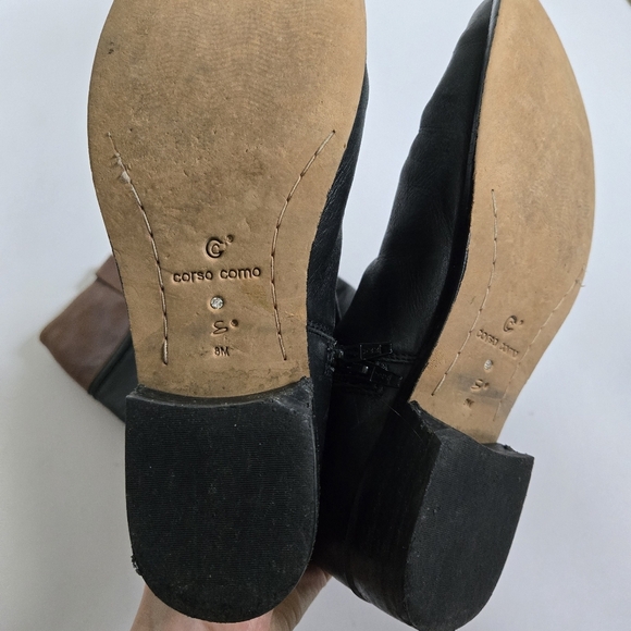 Corso Como Vibram knee high Riding Boot Black Brown Womens size 8 - Picture 3 of 8